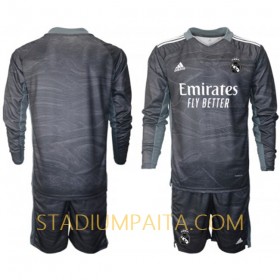Virallinen pelipaita Real Madrid Maalivahti Koti 2021-22 Pitkähihainen - Lasten( + Lyhyet housut )